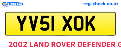 YV51XOK are the vehicle registration plates.