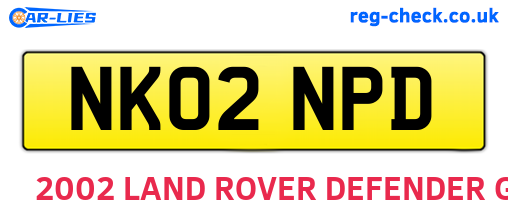 NK02NPD are the vehicle registration plates.