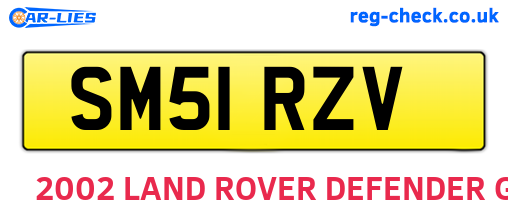 SM51RZV are the vehicle registration plates.