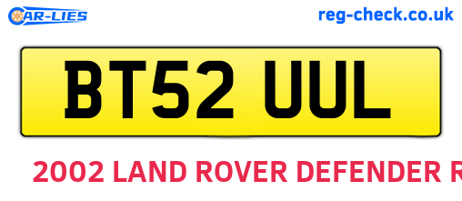 BT52UUL are the vehicle registration plates.
