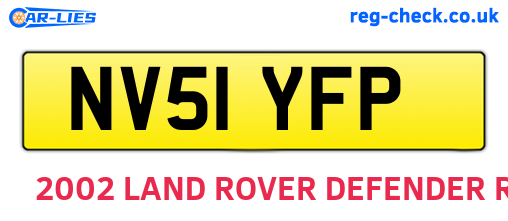 NV51YFP are the vehicle registration plates.