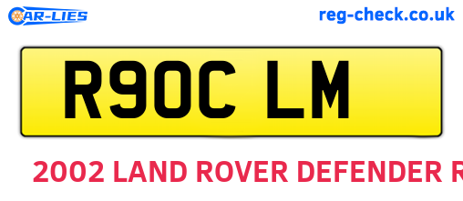 R90CLM are the vehicle registration plates.