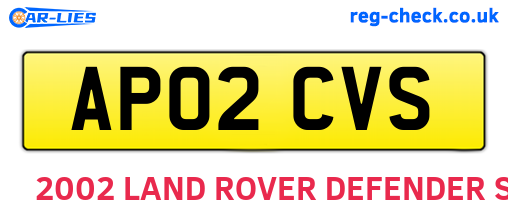 AP02CVS are the vehicle registration plates.