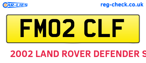 FM02CLF are the vehicle registration plates.