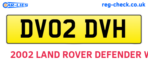 DV02DVH are the vehicle registration plates.