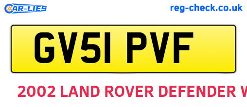 GV51PVF are the vehicle registration plates.