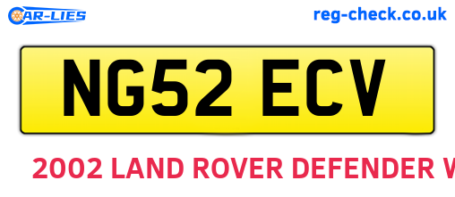 NG52ECV are the vehicle registration plates.
