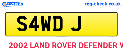S4WDJ are the vehicle registration plates.
