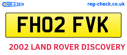 FH02FVK are the vehicle registration plates.