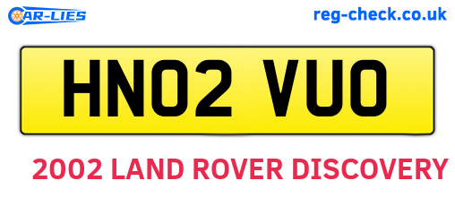 HN02VUO are the vehicle registration plates.