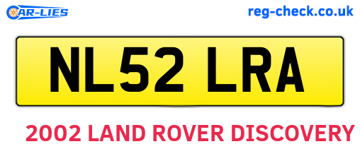 NL52LRA are the vehicle registration plates.