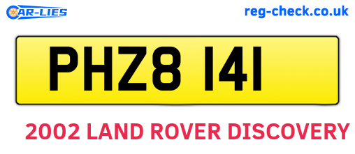 PHZ8141 are the vehicle registration plates.