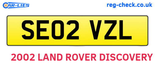 SE02VZL are the vehicle registration plates.