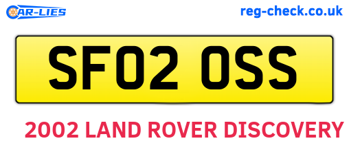 SF02OSS are the vehicle registration plates.