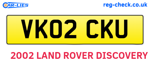 VK02CKU are the vehicle registration plates.