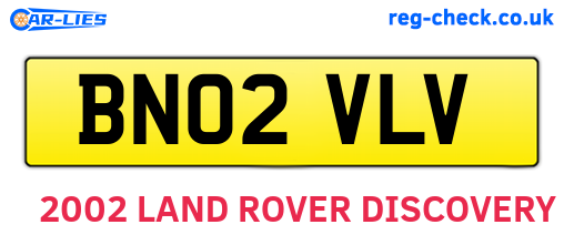 BN02VLV are the vehicle registration plates.