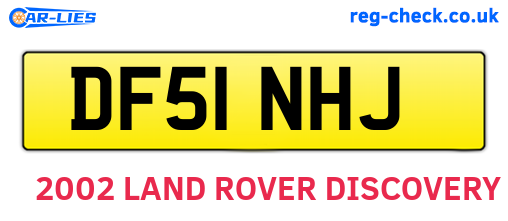 DF51NHJ are the vehicle registration plates.