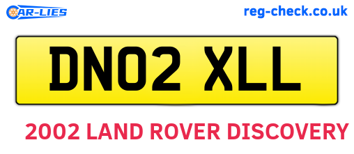 DN02XLL are the vehicle registration plates.