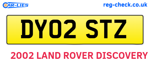 DY02STZ are the vehicle registration plates.