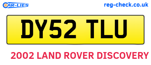 DY52TLU are the vehicle registration plates.