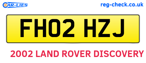 FH02HZJ are the vehicle registration plates.