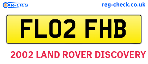 FL02FHB are the vehicle registration plates.
