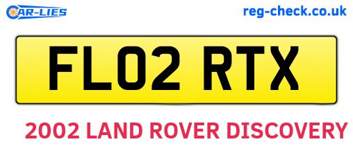 FL02RTX are the vehicle registration plates.