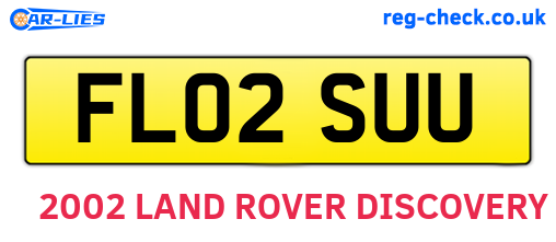FL02SUU are the vehicle registration plates.