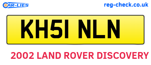 KH51NLN are the vehicle registration plates.
