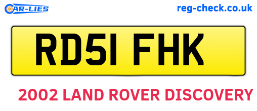 RD51FHK are the vehicle registration plates.