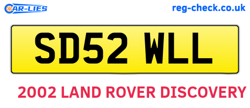 SD52WLL are the vehicle registration plates.