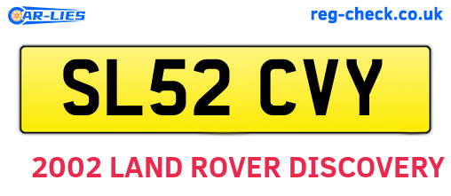 SL52CVY are the vehicle registration plates.