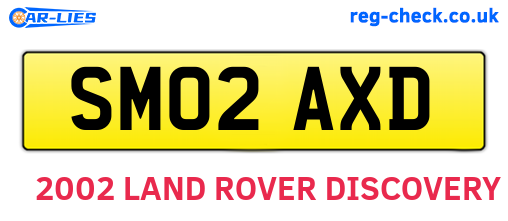 SM02AXD are the vehicle registration plates.
