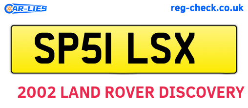 SP51LSX are the vehicle registration plates.