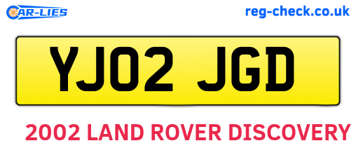 YJ02JGD are the vehicle registration plates.