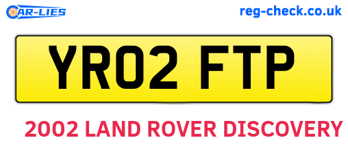 YR02FTP are the vehicle registration plates.