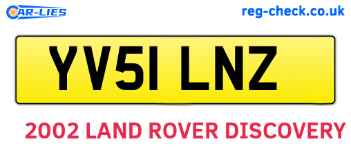 YV51LNZ are the vehicle registration plates.