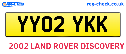 YY02YKK are the vehicle registration plates.