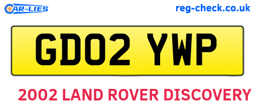 GD02YWP are the vehicle registration plates.