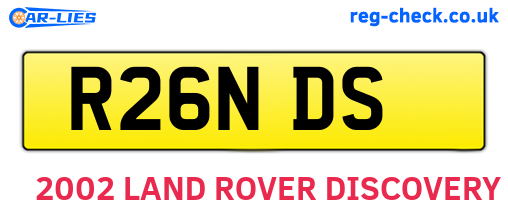 R26NDS are the vehicle registration plates.