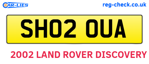 SH02OUA are the vehicle registration plates.