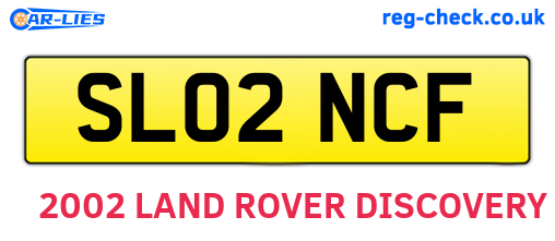 SL02NCF are the vehicle registration plates.