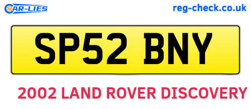 SP52BNY are the vehicle registration plates.