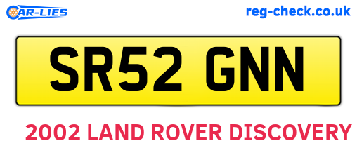 SR52GNN are the vehicle registration plates.