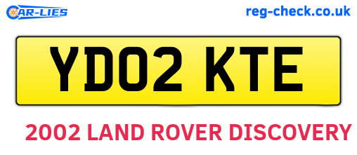 YD02KTE are the vehicle registration plates.