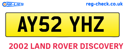 AY52YHZ are the vehicle registration plates.
