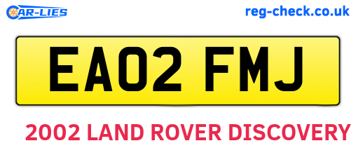 EA02FMJ are the vehicle registration plates.