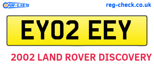 EY02EEY are the vehicle registration plates.