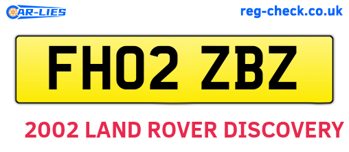 FH02ZBZ are the vehicle registration plates.