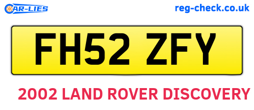 FH52ZFY are the vehicle registration plates.
